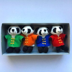 Panda Finger Puppets - set of 4